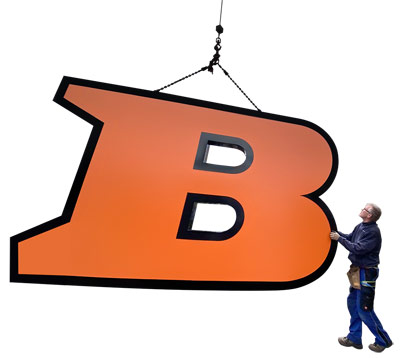 Obi Überlingen Leuchtwerbung Montage