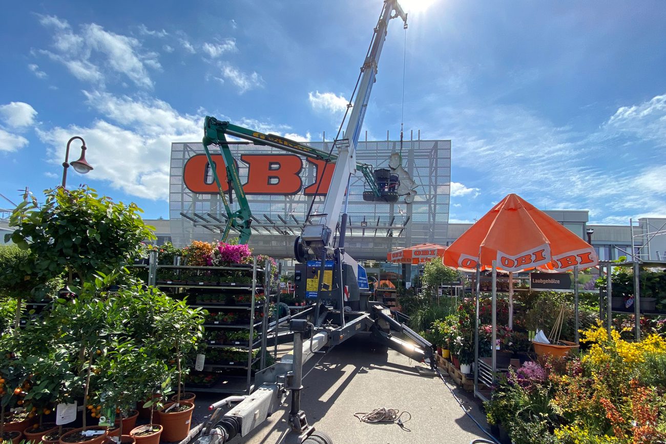 Obi Überlingen Aussenwerbung Fassade