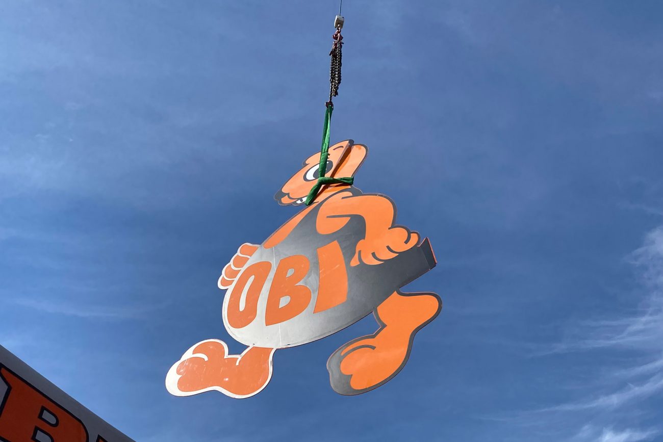 Obi Überlingen Aussenwerbung Montage